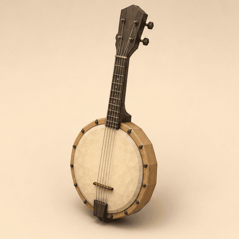 Travel Banjo — oblique view