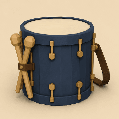 Marching Drum — oblique view
