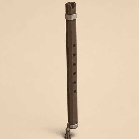 Wooden Flute — oblique view