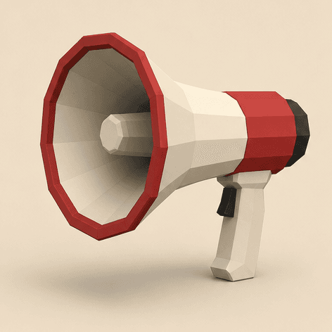 Megaphone — oblique view