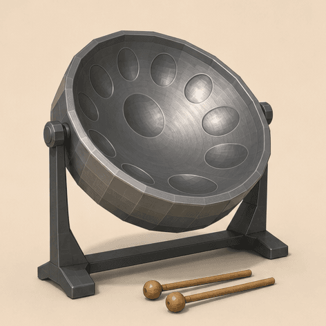 Steel Pan — oblique view