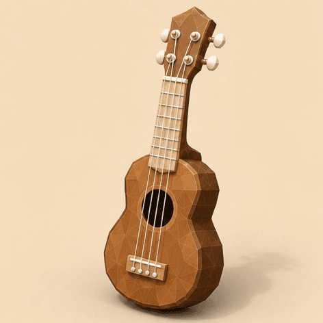 Tiny Ukulele — oblique view